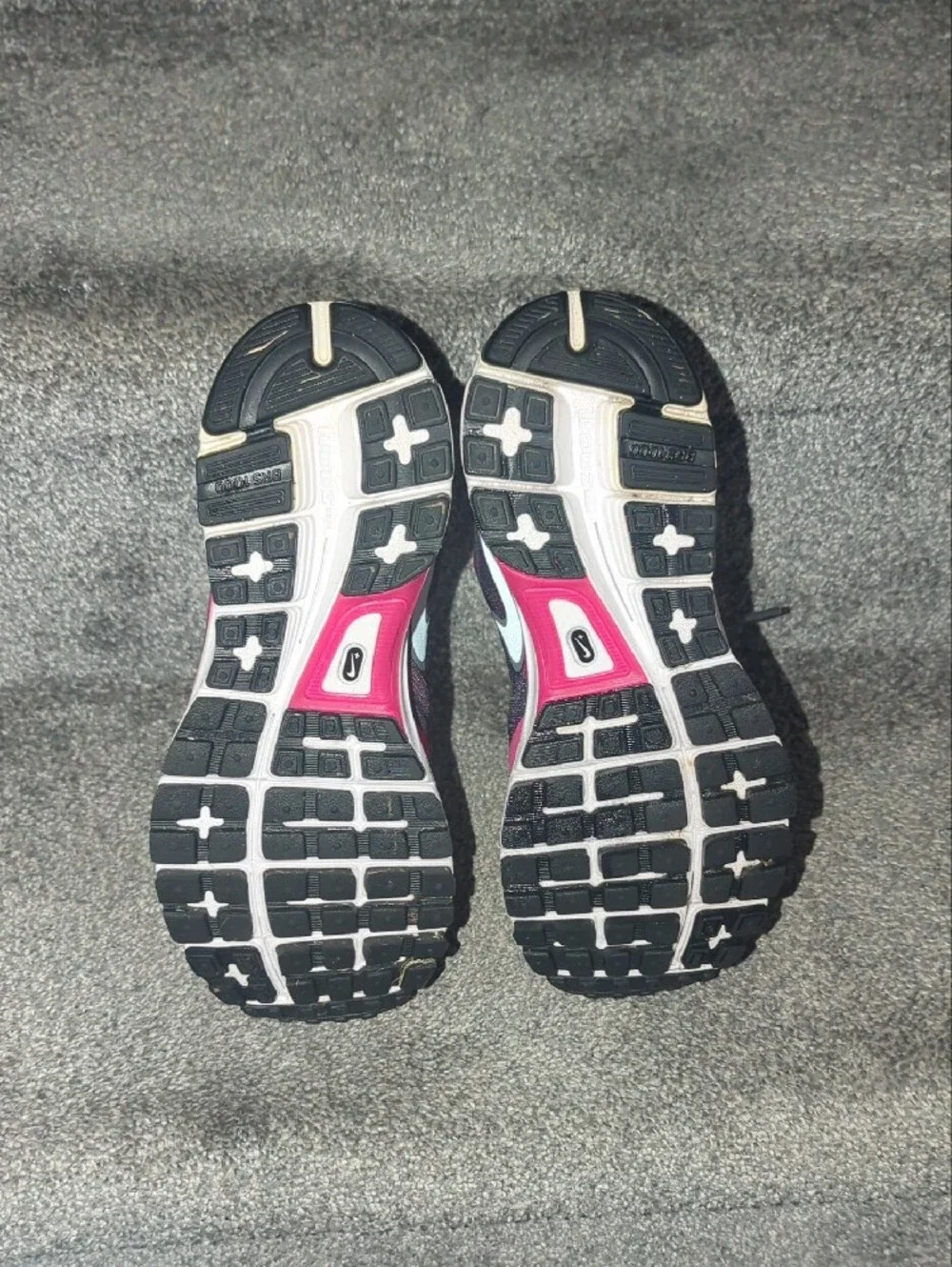 Nike Women's Bright Pink and Gray Running Sneakers